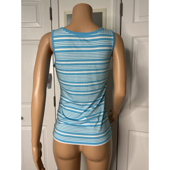 Vineyard Vines Starboard Striped Tank Antigua Stripe Cerulean Blue Medium NWT - Picture 5 of 7
